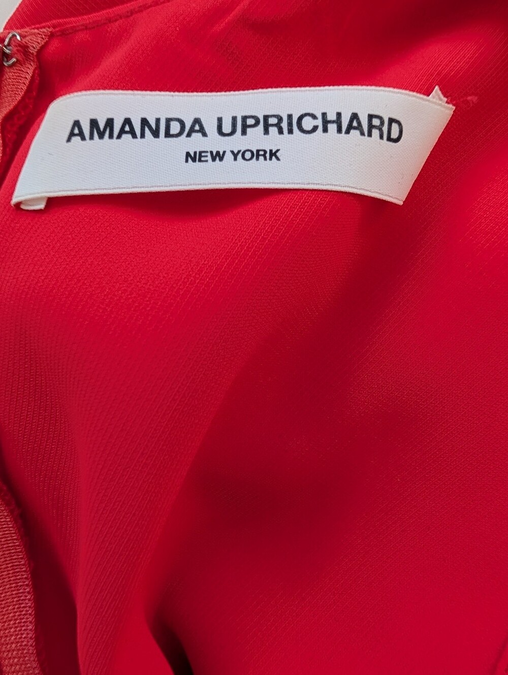 Amanda Uprichard Red Short-Sleeve Mini Dress with Rosette & Ruffle - Picture 5 of 11
